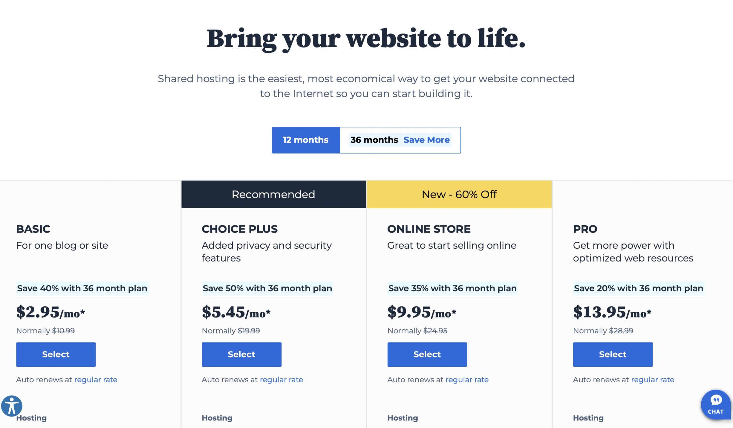 Bluehost Hosting Plans: Basic, Plus, and Choice Plus - Comparison and Features